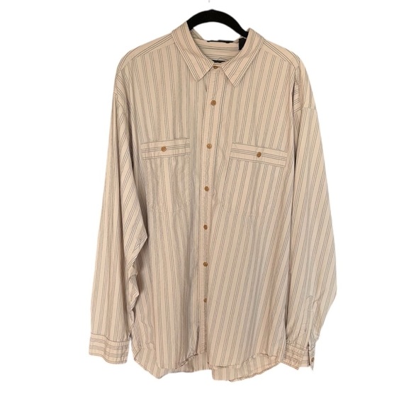 Eddie Bauer Other - Vintage 70-80’s Eddie Bauer Cambric Cloth Striped Shirt Size XL